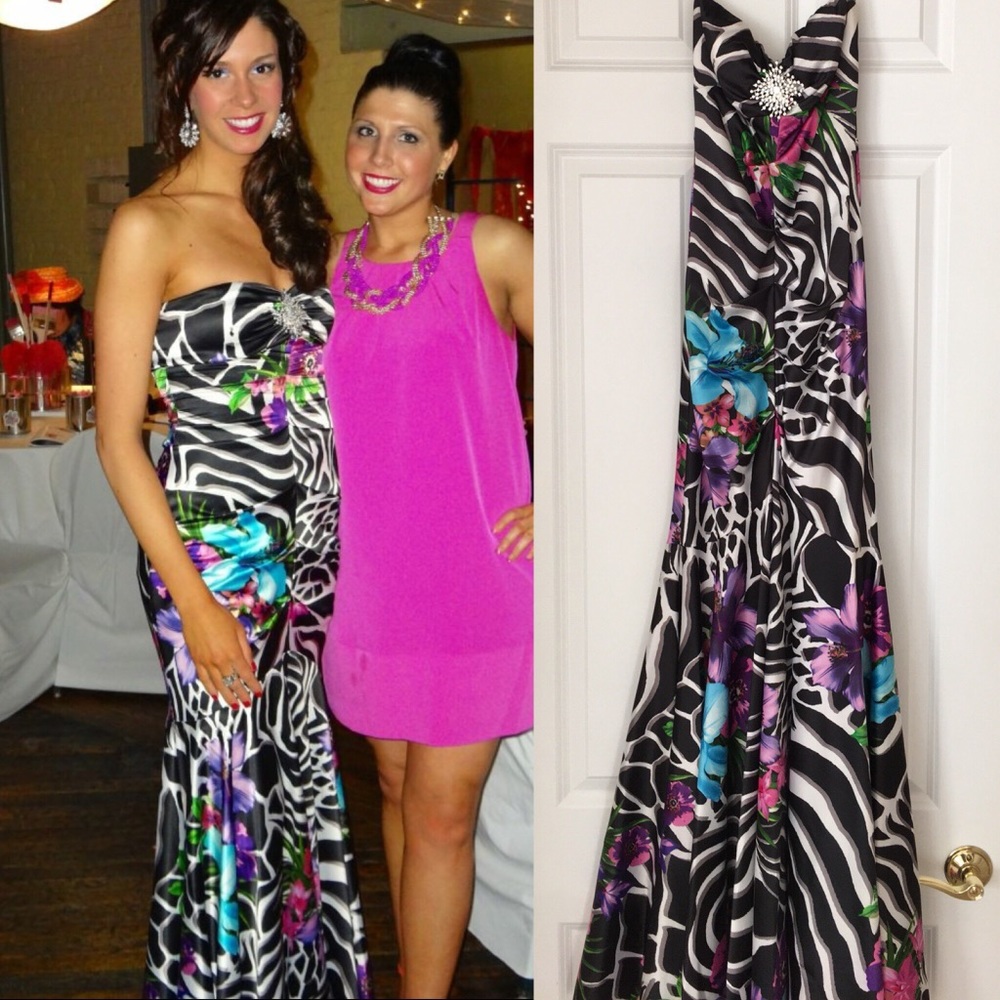 Cache Zebra And Floral Gown - image 1